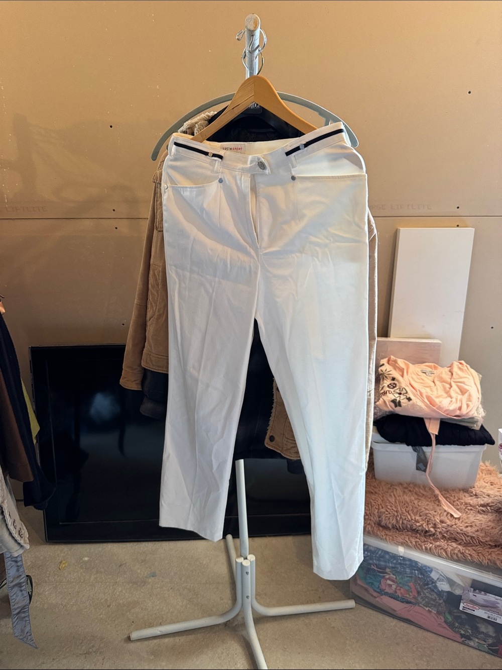 Lucia sport White womens Chino Pants - Clean Straight Fit